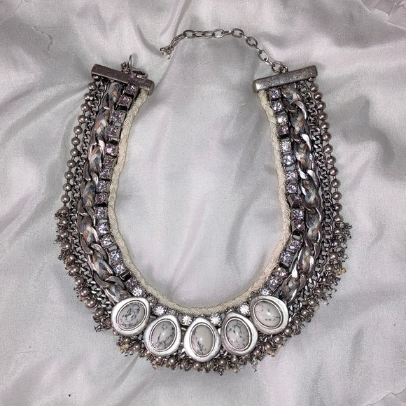 Chico's Jewelry - Chico’s Silver Bib Choker Necklace